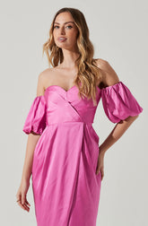 Off-Shoulder Sheath Dress - Sheath dresses are great, but this retro sheath is beyond cool. It features a sexy off-shoulder neckline. Team this one with a scarf and a bucket bag for a trendy look.